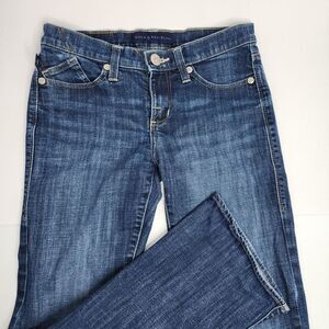 Rock‎ & Republic Jeans Women's 6 Boot Cut Blue Denim Rhinestones Pockets